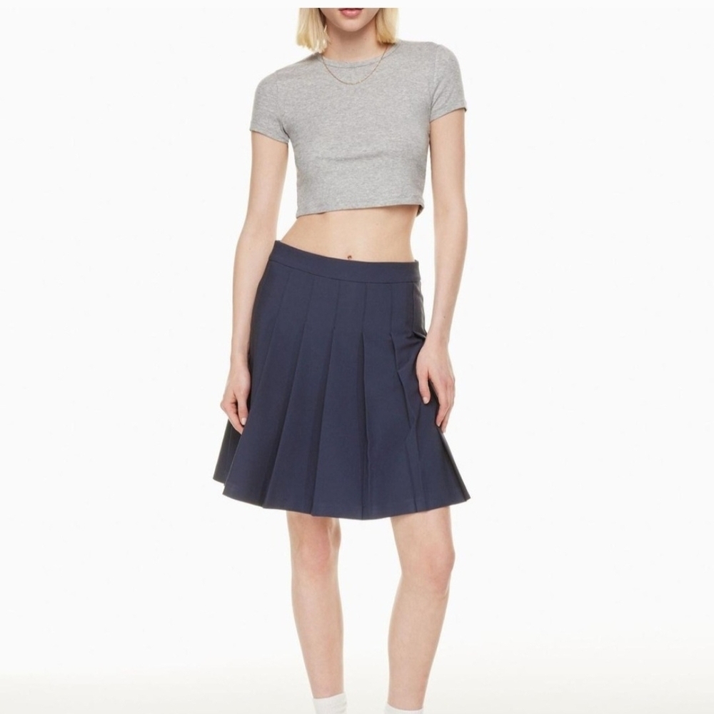Sunday Best Navy Pleated Preppy School Girl Tennis Mini Skirt 4